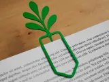 Bladwijzer | Bladwijzer met blad | Bladwijzerontwerp met blad en pen-3