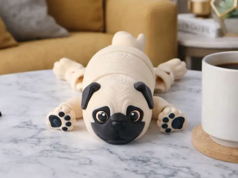 Pug Flexi Toy – Articulated Fidget Puppy