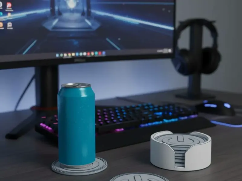 ON COASTERS AND HOLDER