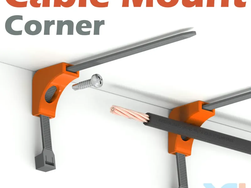 Cable Zip Tie Mount - Corner