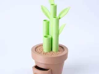 Botanical Bamboo Organizer – Desk Accessory