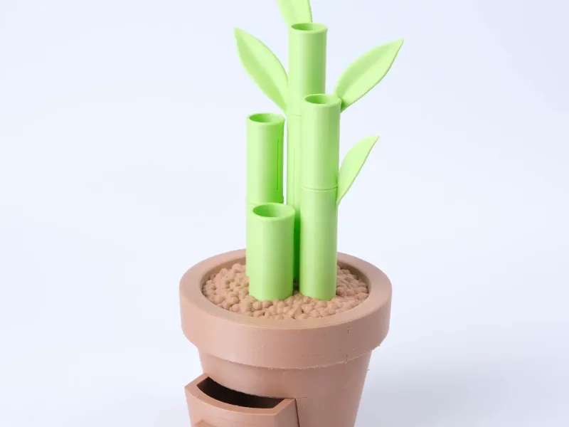 Botanical Bamboo Organizer – Desk Accessory