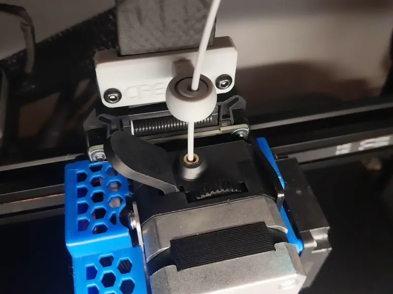 Ender 3 V3 SE Extruder head filament guide with ribbonholder