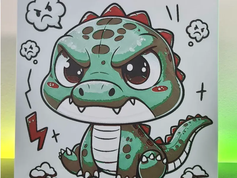 Angry Dinosaur - Hueforge 200x200