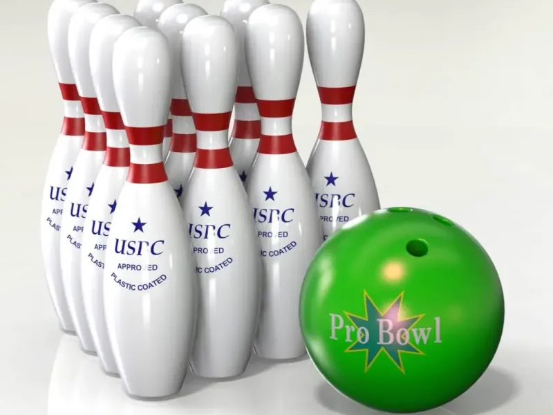 Bowling Ball and Skittles