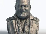 Laurence Fishburne Low Poly Bust - Morpheus Actor Sculpture-7