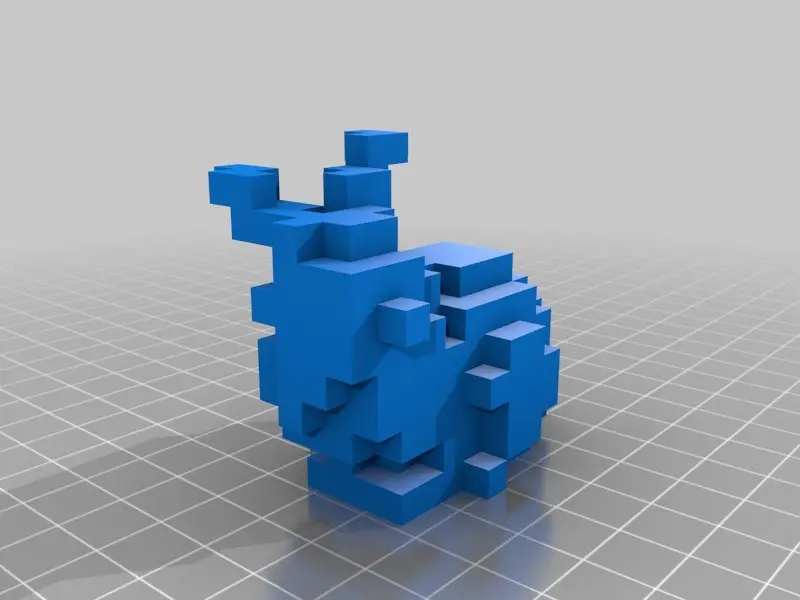 Coelhinho Stanford de baixo voxel + Tutorial de voxelização/Minecraft
