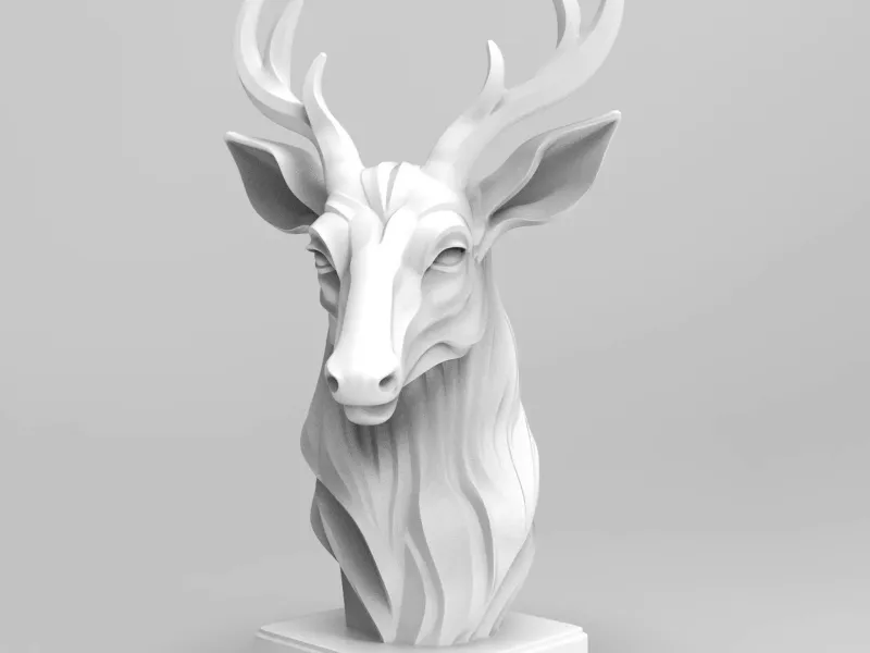 Mystical gazelle  Minimalist Bust