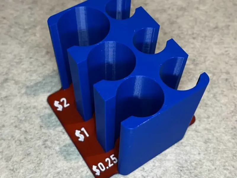 Rangement et trieur de pièces en dollars américains