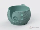 Yarn Bowl with Holder | Wave Pattern-5