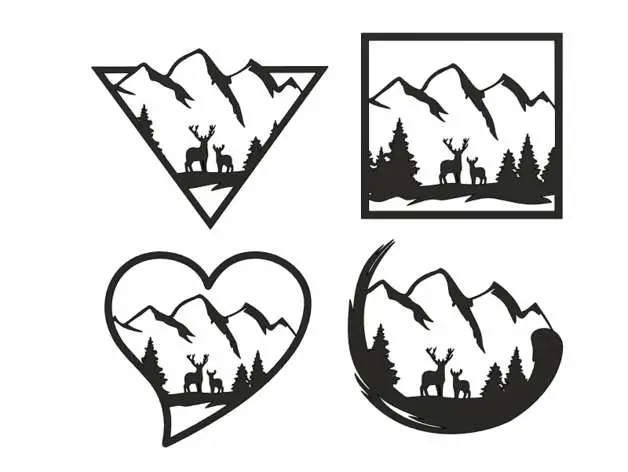 Mother and son wall panels in four variants