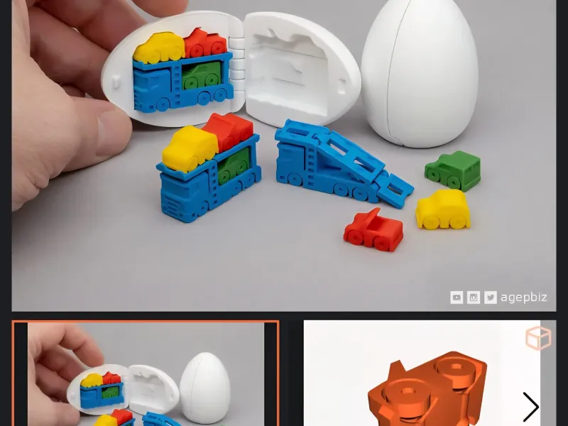 suprise Easter egg with car hauler and cars 
