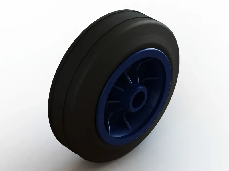 100mm solid din plastic roata Caster