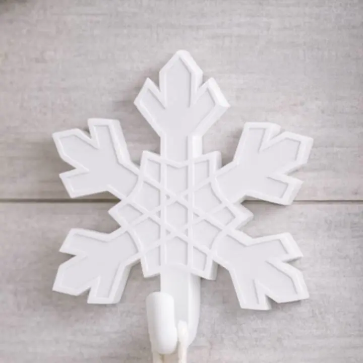 Snowflake Wall Hook – Minimalist Winter Wall Decor