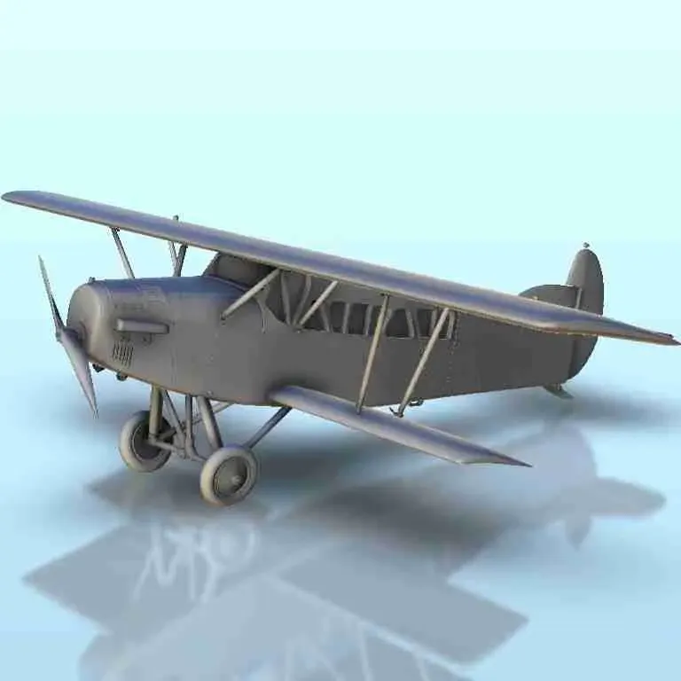 Potez 29 French transport biplane - scenery warhammer miniat