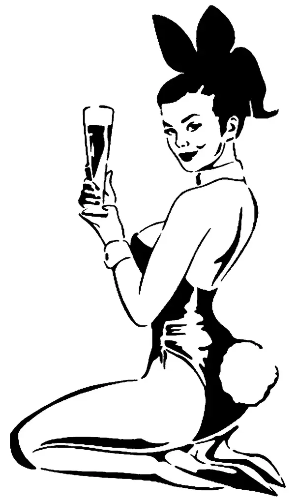Bunny Girl stencil 2