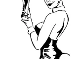 Bunny Girl stencil 2-0