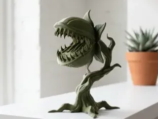 Toothy Carnivorous Monster Plant Sculpture