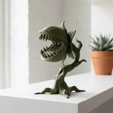 Toothy Carnivorous Monster Plant Sculpture