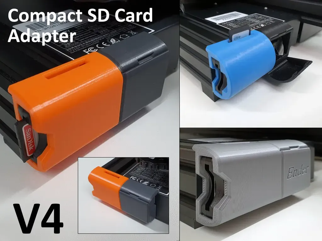 Ender 3 Pro V2 Compact SD Card Adapter Housing V4