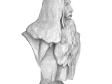 Fantasy Wizard Bust – Low Poly Sculpture STL-5