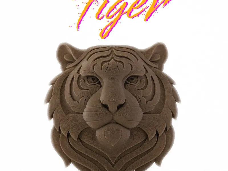 Cabeça de Tigre - Escultura de Parede