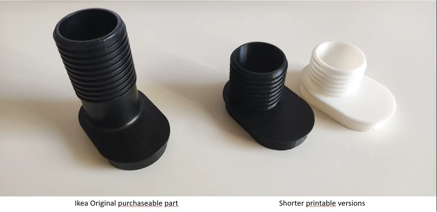IKEA Kitchen leg thread part in shorter length