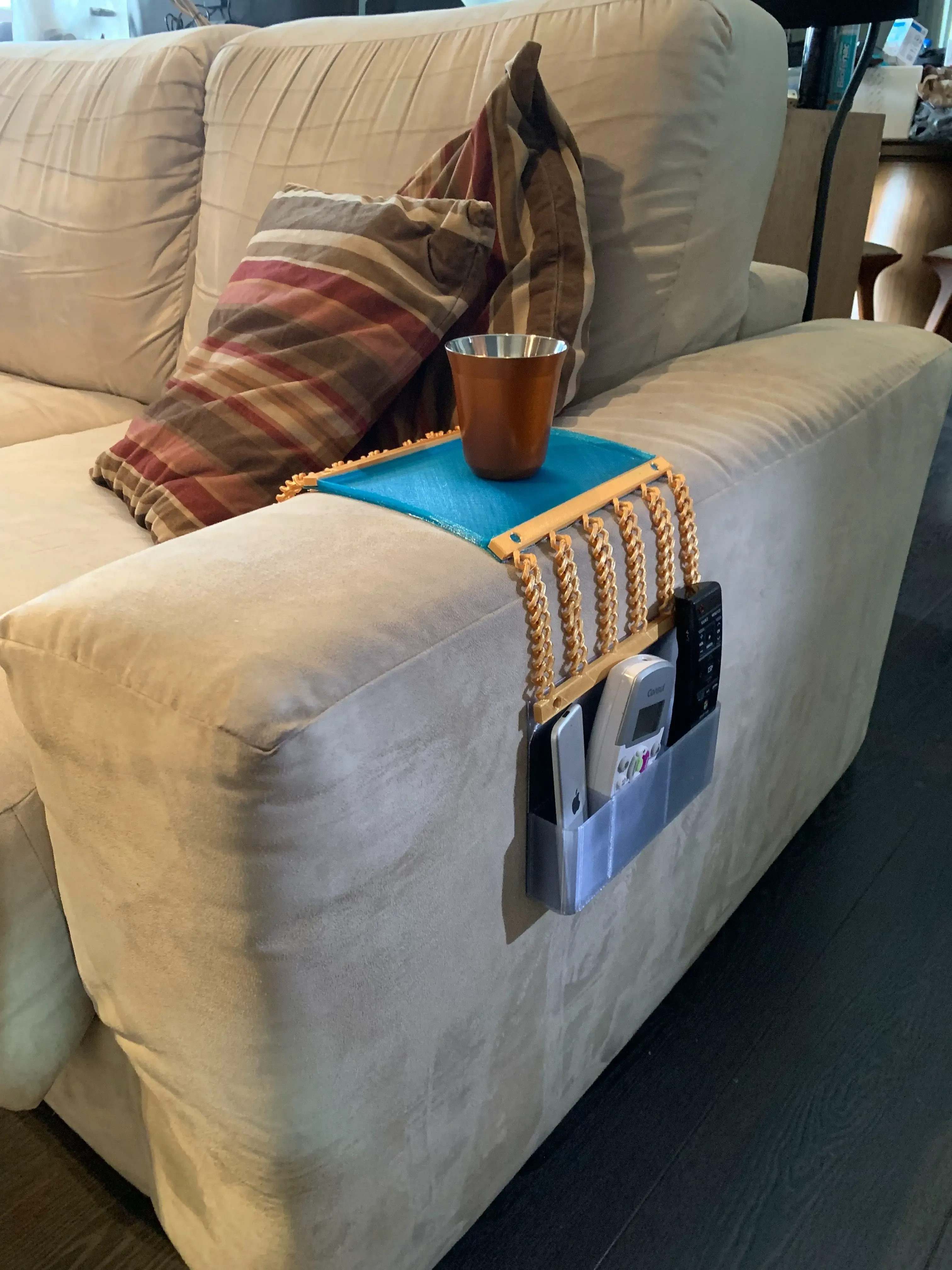 Armrest Remote Holder with Tray