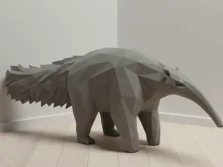 Tamanduá Bandeira - Low poly