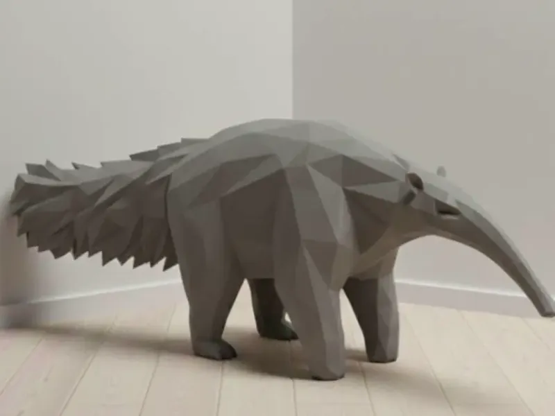 Tamanduá Bandeira - Low poly