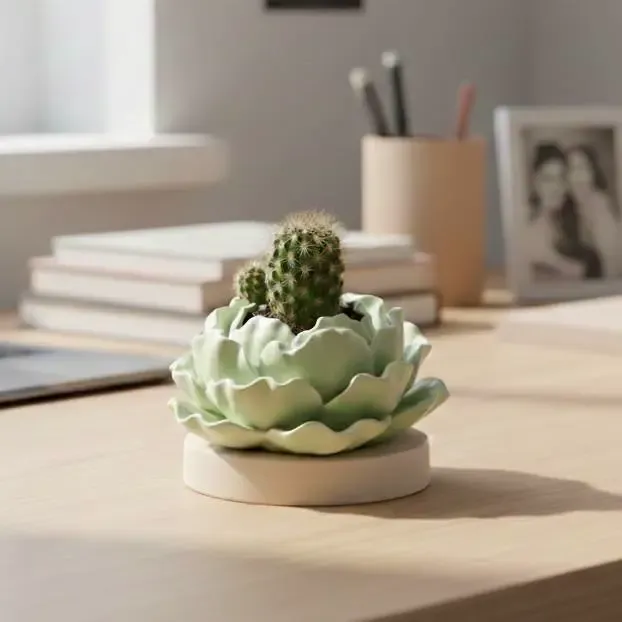 maceta de forma de lechuga