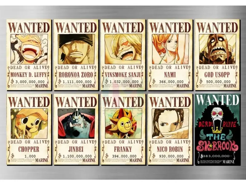 Straw Hats Post Wano wanted posters Hueforge
