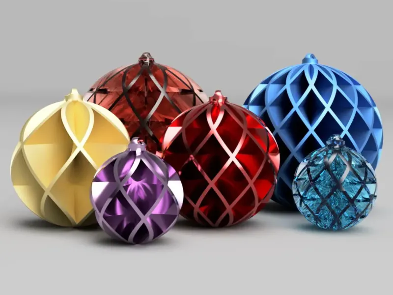 Bola de Natal, nervuras cruzadas completas