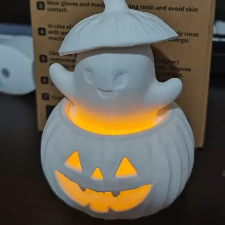 Ghost in the Pumpkin_Candle Holder