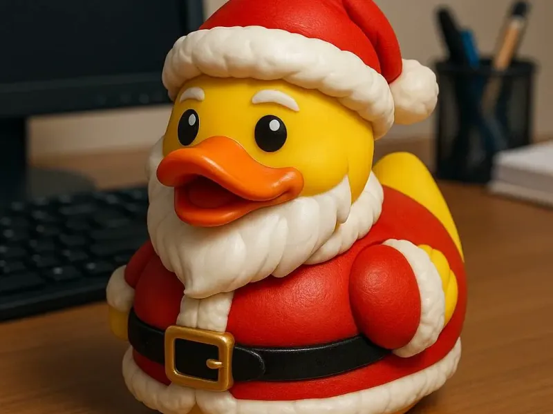 Rubber Duck - Santa Claus model  - 3D print