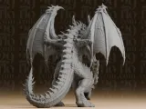 #300_1 Winged Demon Dragon Skull Statue-5
