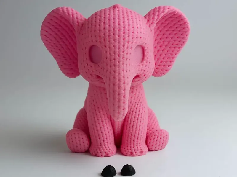 Knitted elephant - Cute animals