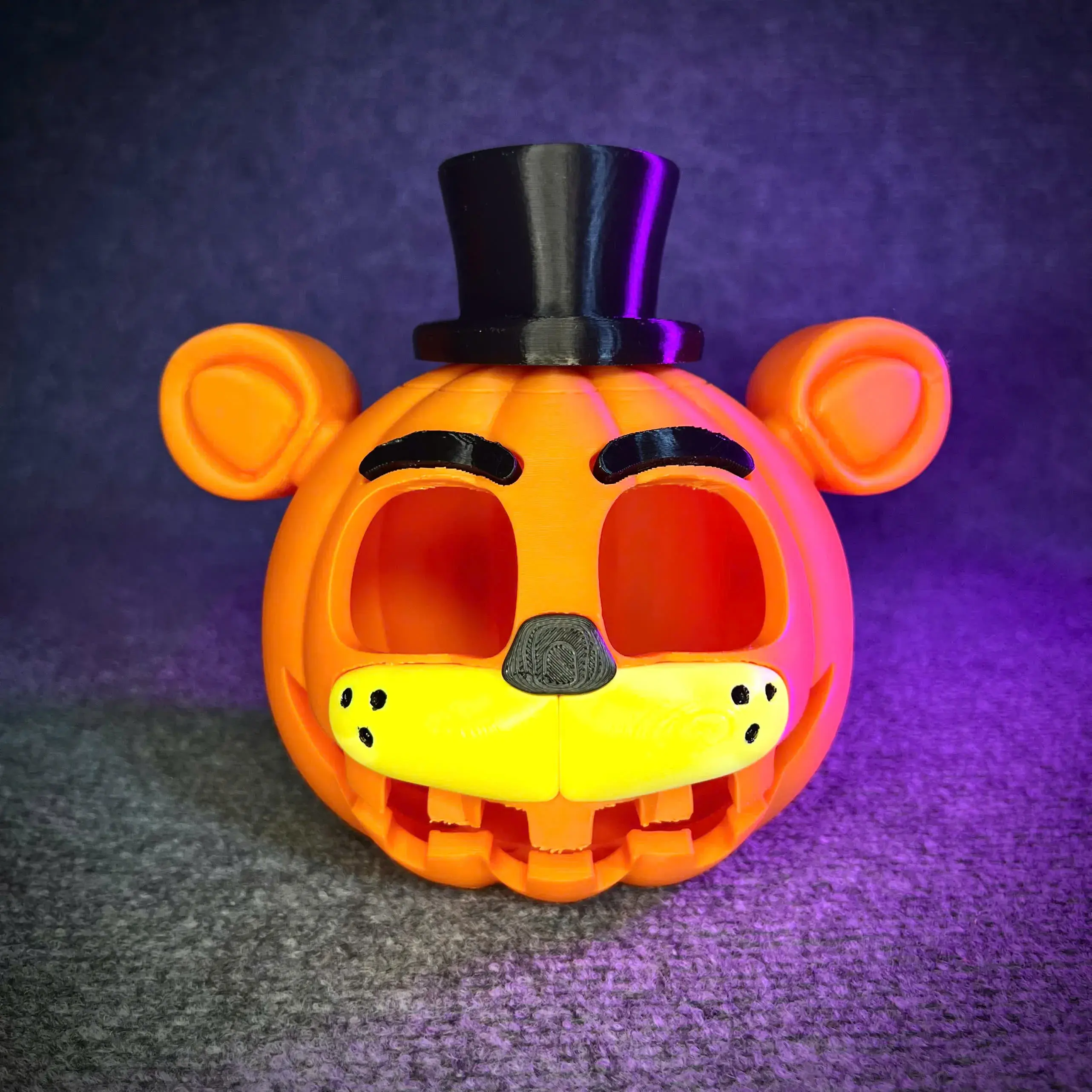 3D Printer Files 3MF File Halloween Pumpkin Freddy Fazbear STL 