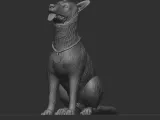 jarman safed dog 3D print model-1