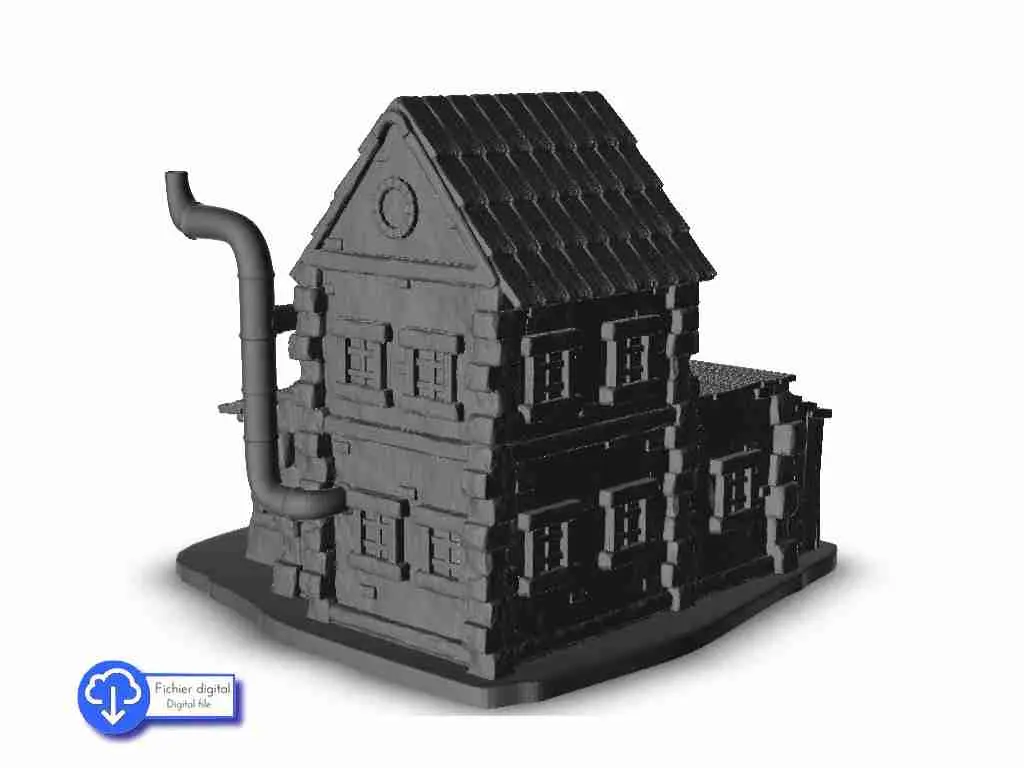 Casa medieval 2 - miniaturas warhammer 40k 40000 terreno sc