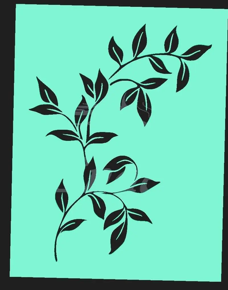 Бесплатная Home Decorations \u0026 Ornaments STL Download - Estêncil de videira  - LadyAtai, image size:801x1017