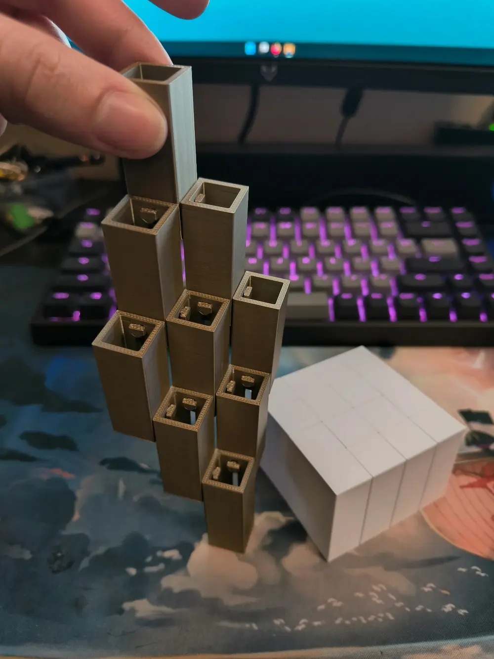Fidget square stairs cube