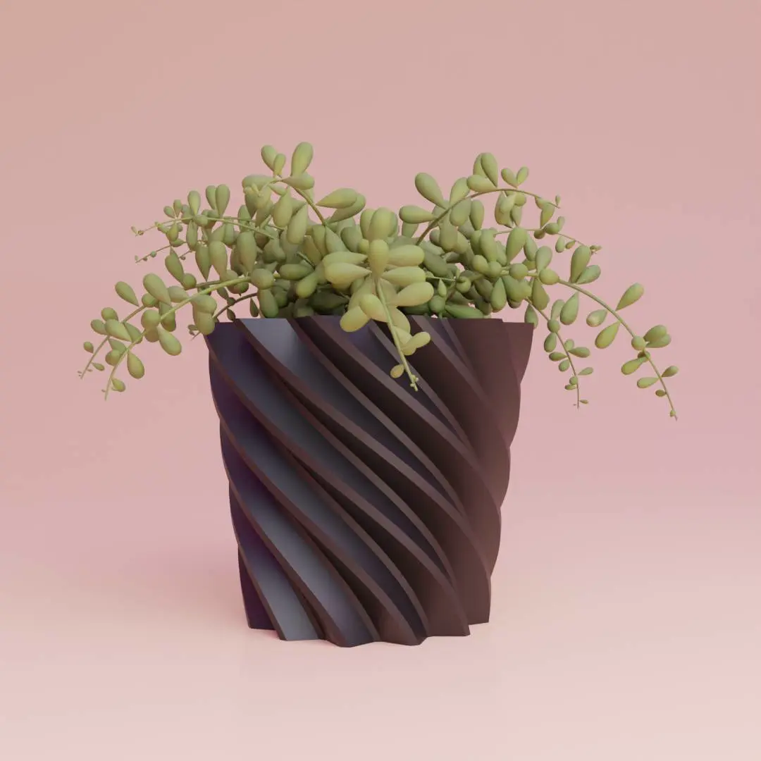 cool twisted planter pot decoration for home