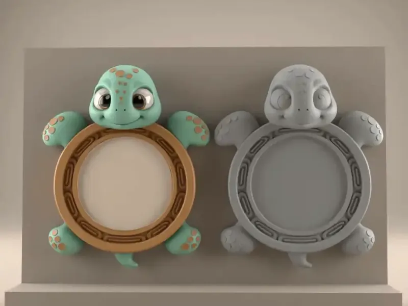 Adorable Turtle Frame Photo and Mirror
