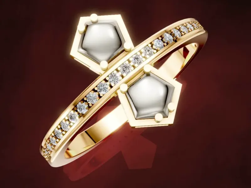 Hexagon Diamond pendant