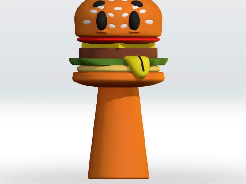 Sprunki Mr Burger STL 3D Multicolor 3mf 3D Model Character
