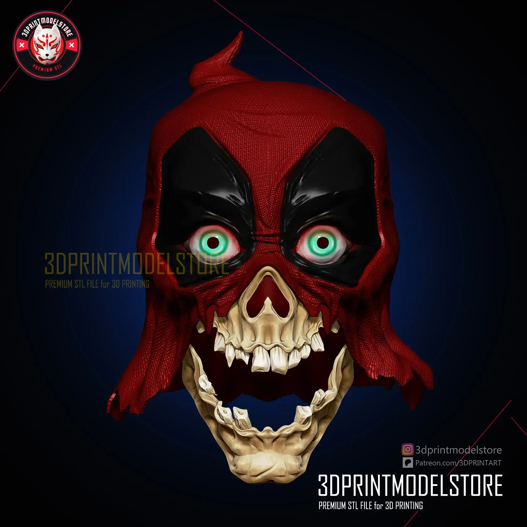 Headpool - Deadpool Zombie Casco - Marvel Cosplay Máscara