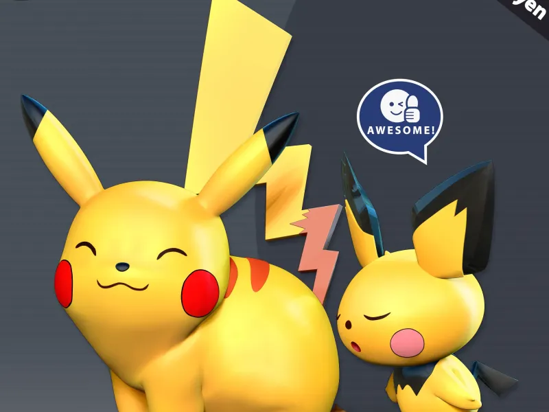 Pikachu and Pichu