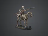 Mounted Skeleton Spearman - Tabletop Miniature-1