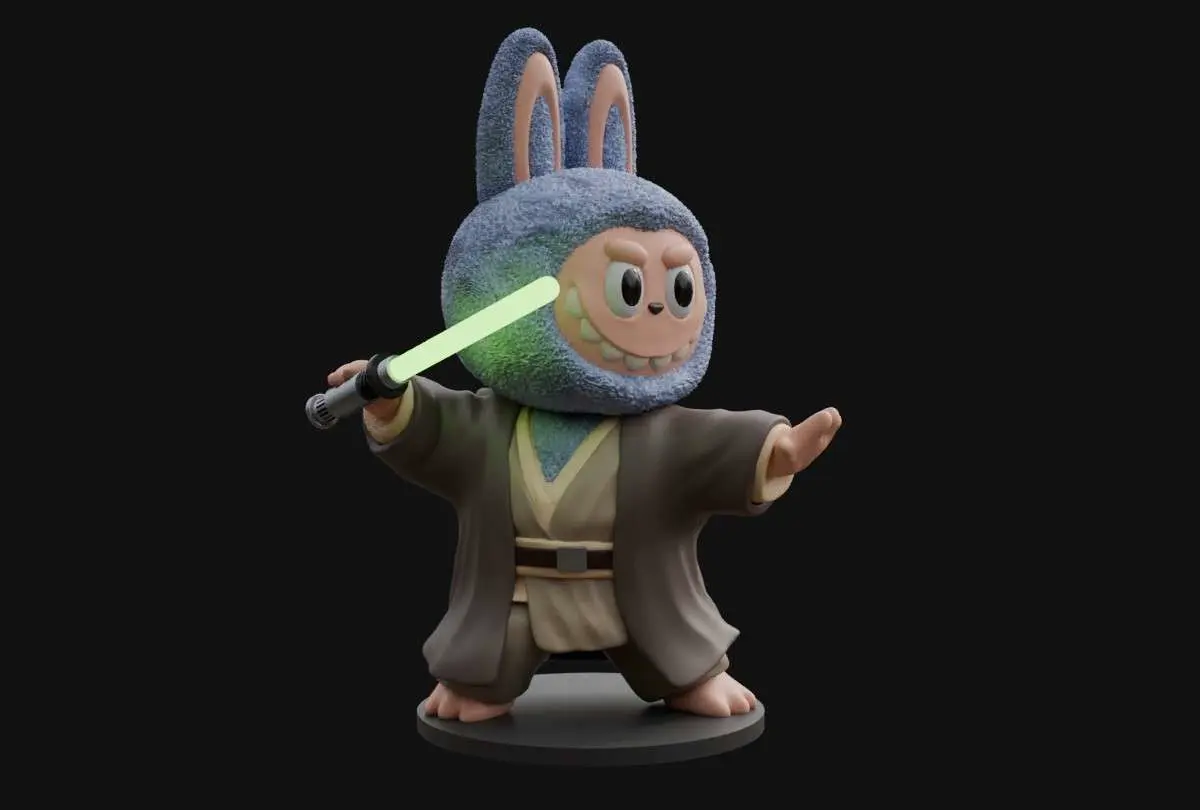 Labubu Jedi or Sith Star Wars Fan Art